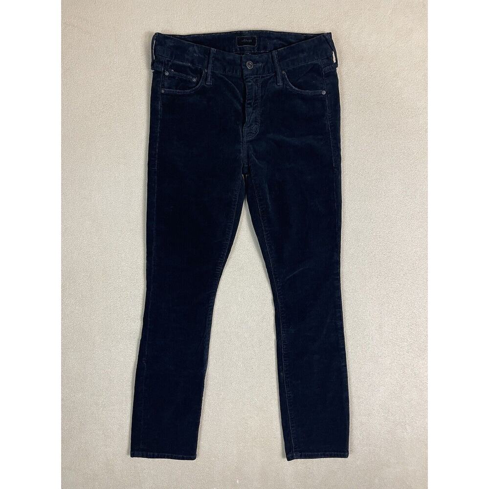 Mother Pants Womens 25‎ Black The Looker Crop Corduroy Pant Adult
